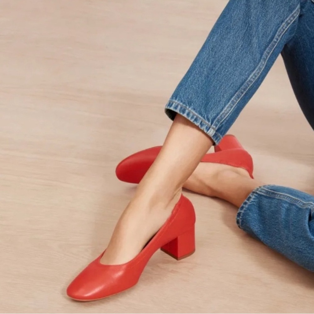 Everlane Everyday Red Block Heels